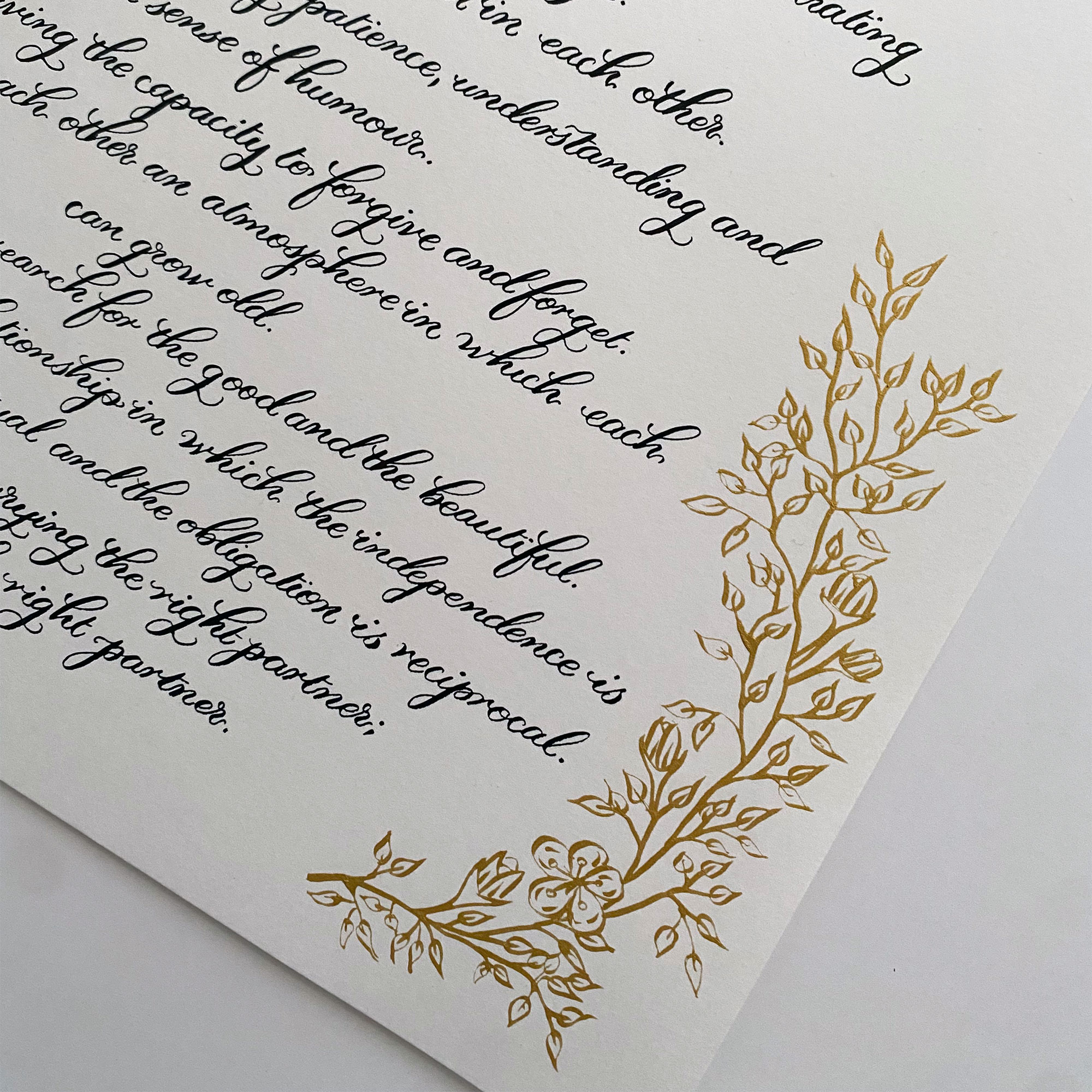 The Art of Marriage Poem Handwritten in Calligraphy - Image 4