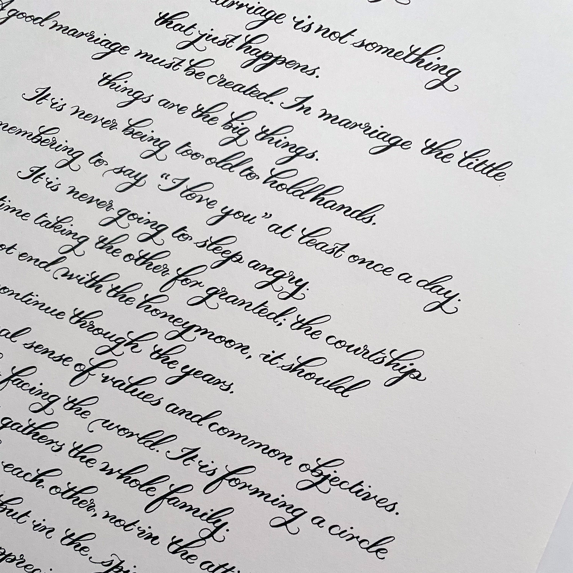 The Art of Marriage Poem Handwritten in Calligraphy - Image 5